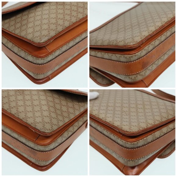 CELINE Macadam Canvas Shoulder Bag Beige Auth - Picture 16 of 16